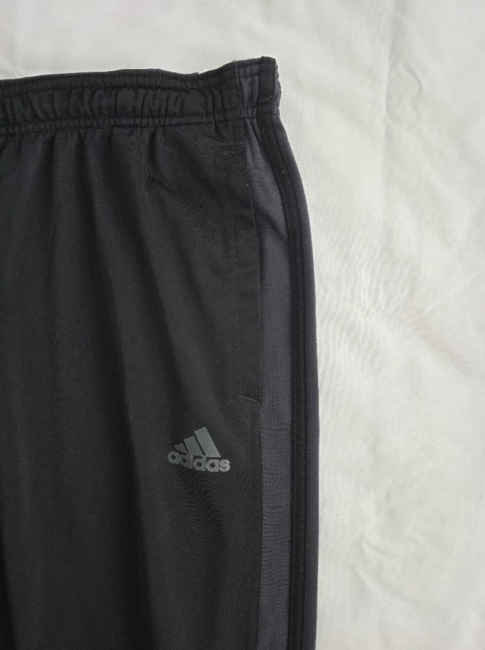 Adidas Primegreen Track Pant Black with Contrasting Grey w/ 3 Black Stripes - Picture 4 of 6